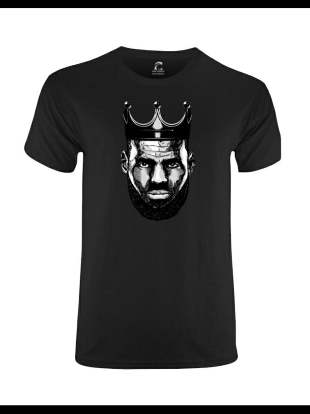 Black Crown Portrait Graphic Tee - Mens Short Sleeve